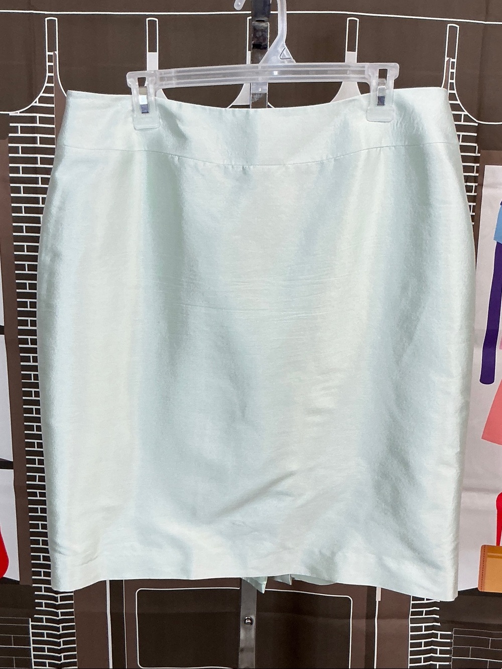 Albert Nipon Mint Green Pencil Skirt. @2263